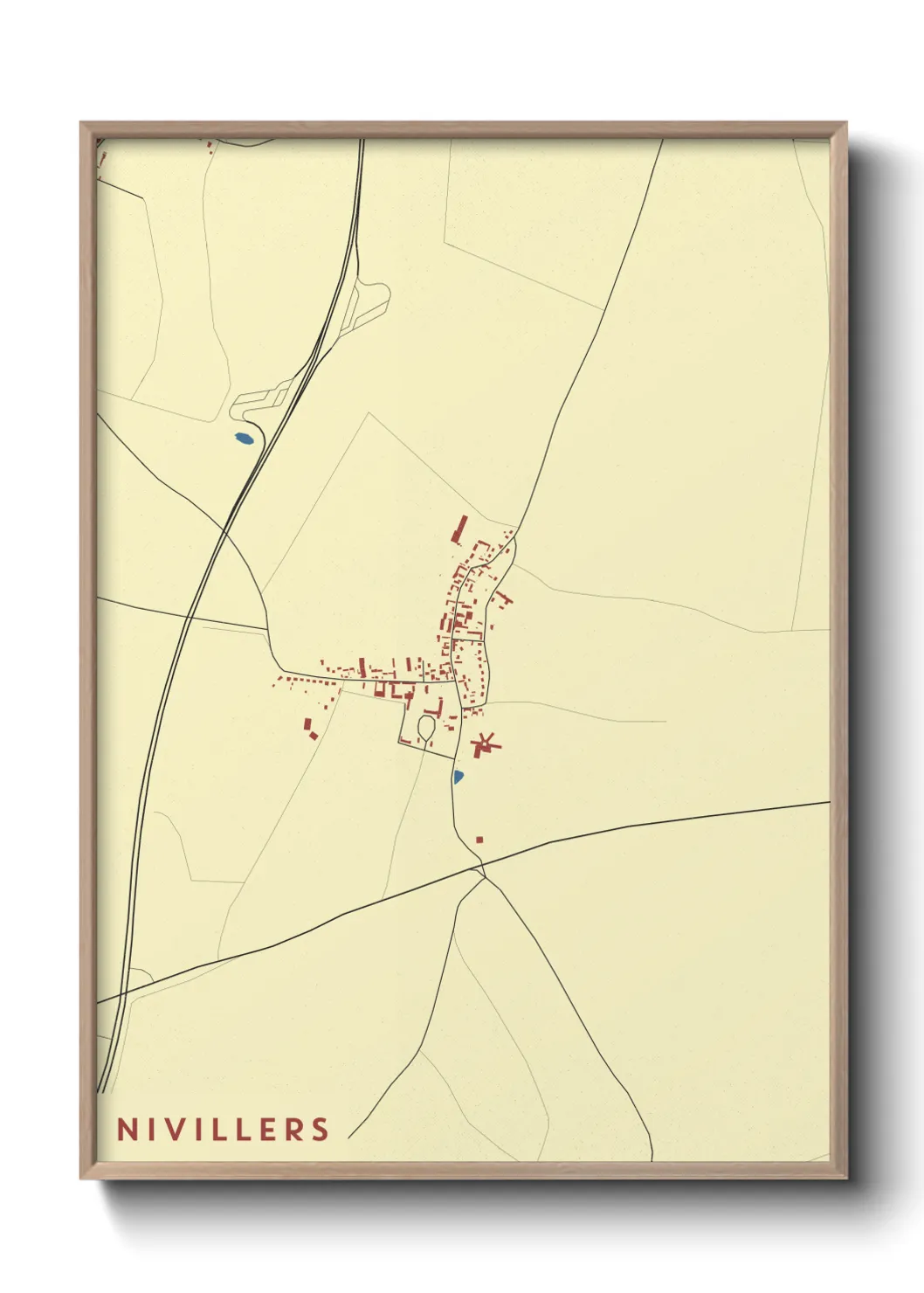 Une affiche de carte sur Nivillers