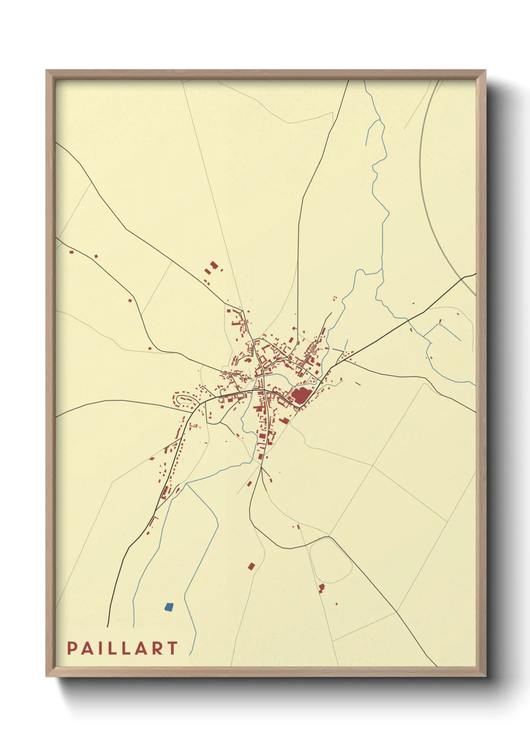 Une affiche de carte sur Paillart