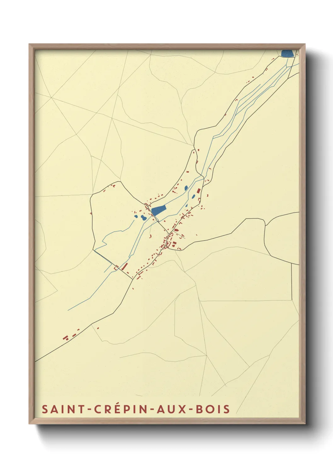 Un poster carteSaint-Crépin-aux-Bois