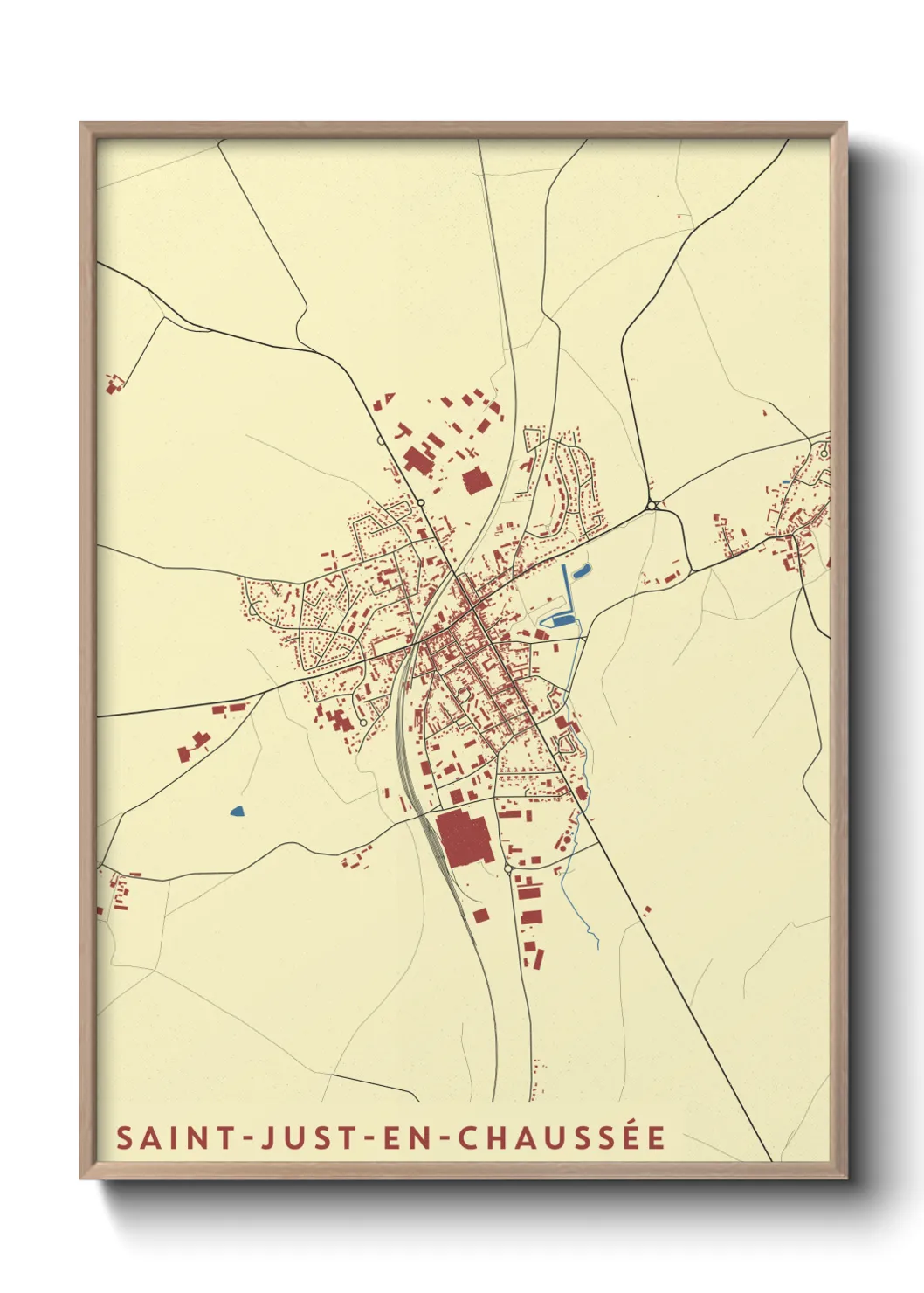 Un poster carteSaint-Just-en-Chaussée