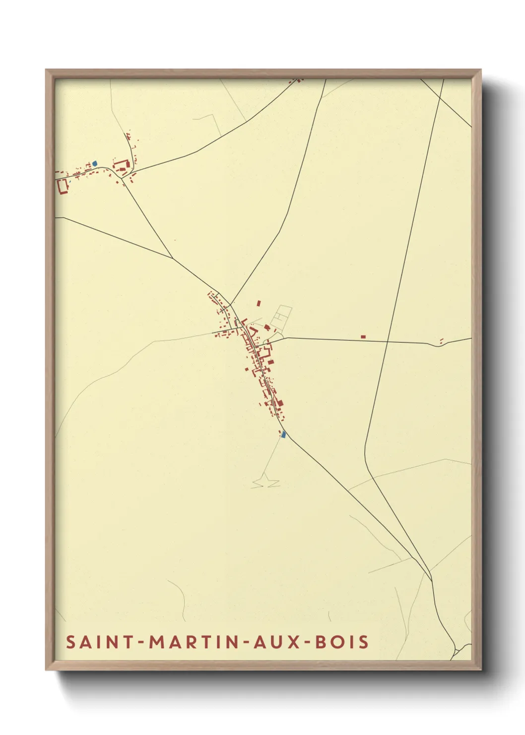 Une affiche de carte sur Saint-Martin-aux-Bois