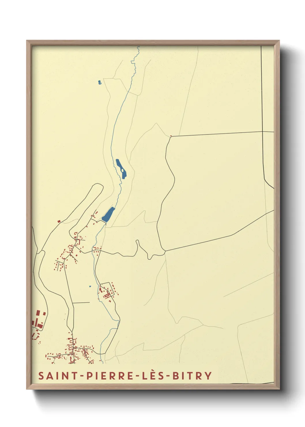 Un poster carteSaint-Pierre-lès-Bitry