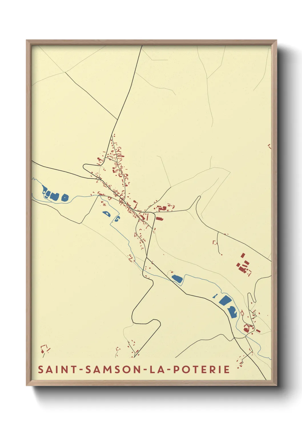 Une affiche de carte sur Saint-Samson-la-Poterie