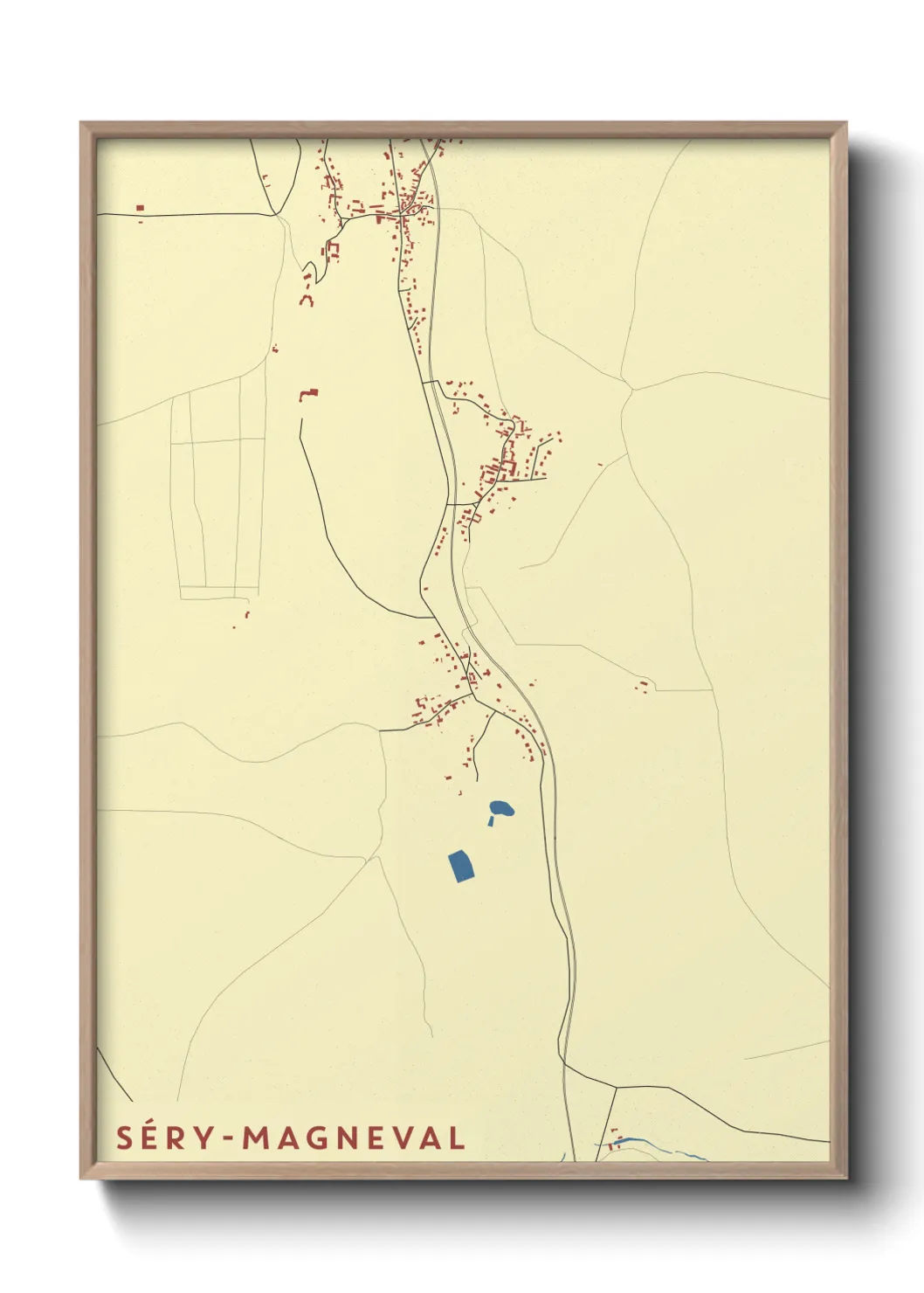 Une affiche de carte sur Séry-Magneval