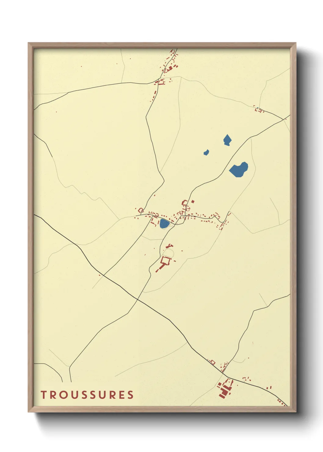 Une affiche de carte sur Troussures