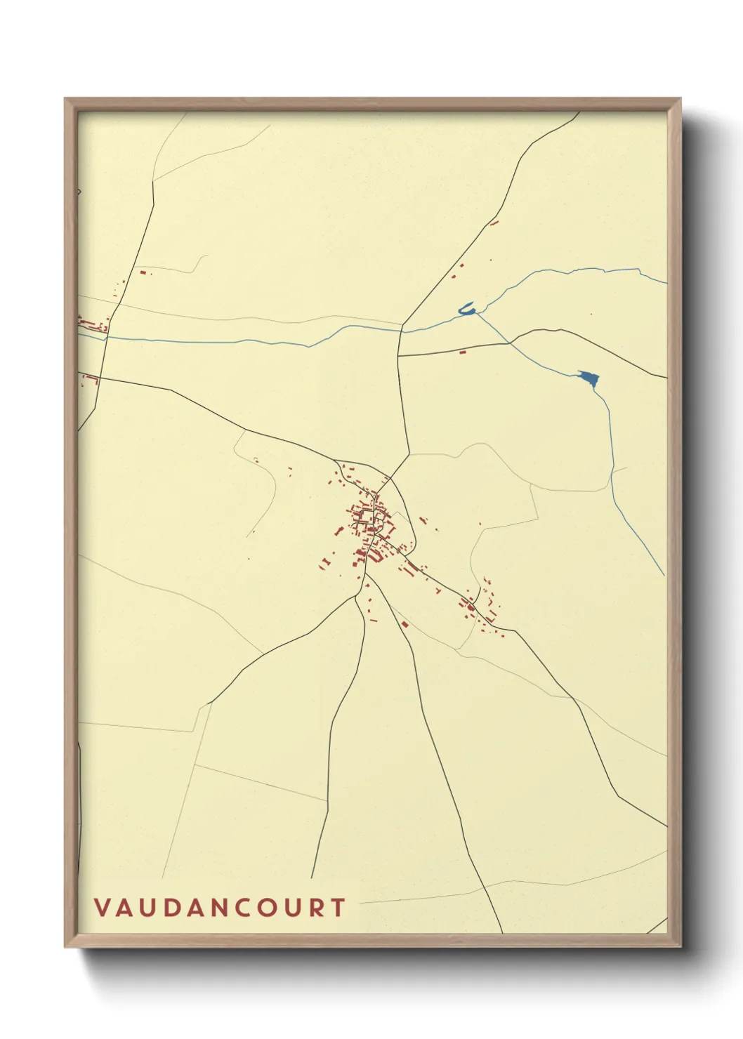 Une affiche de carte sur Vaudancourt