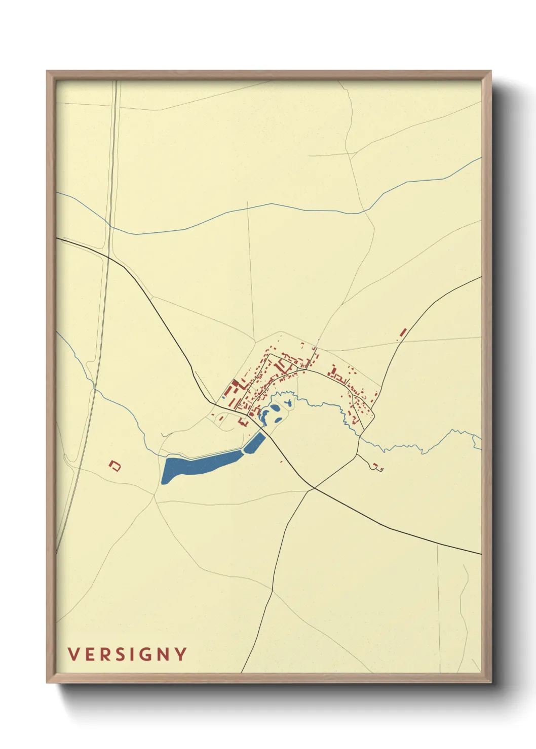Une affiche de carte sur Versigny