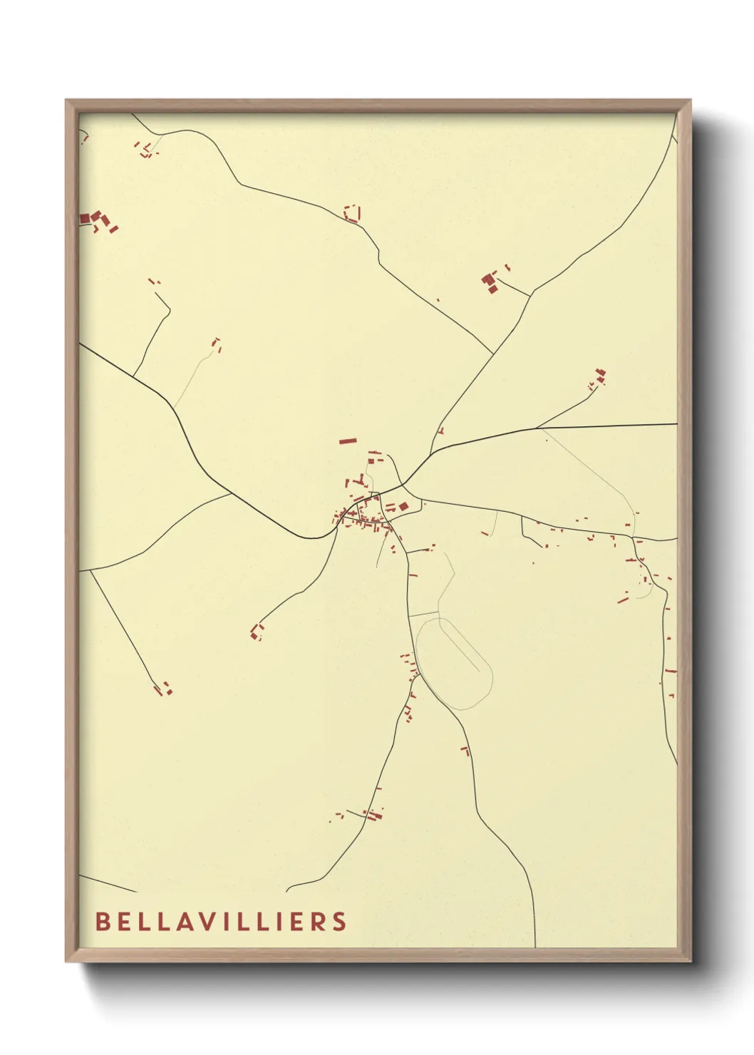 Une affiche de carte sur Bellavilliers