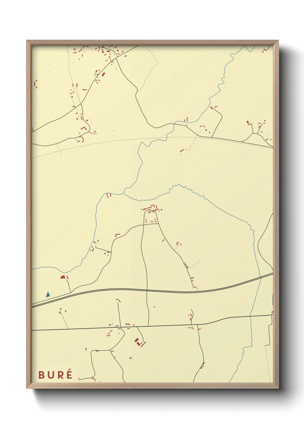 Une affiche de carte sur Buré