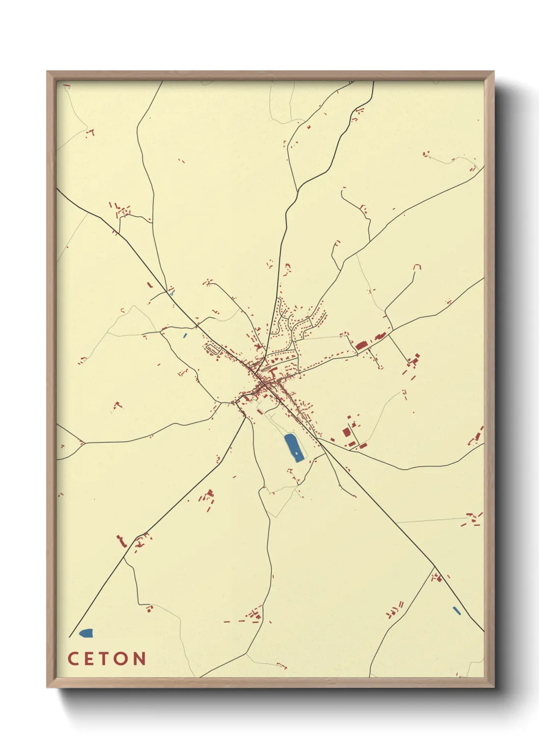 Une affiche de carte sur Ceton