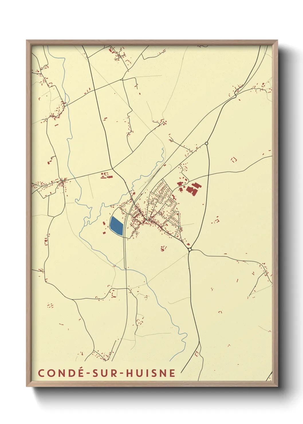 Un poster carteCondé-sur-Huisne