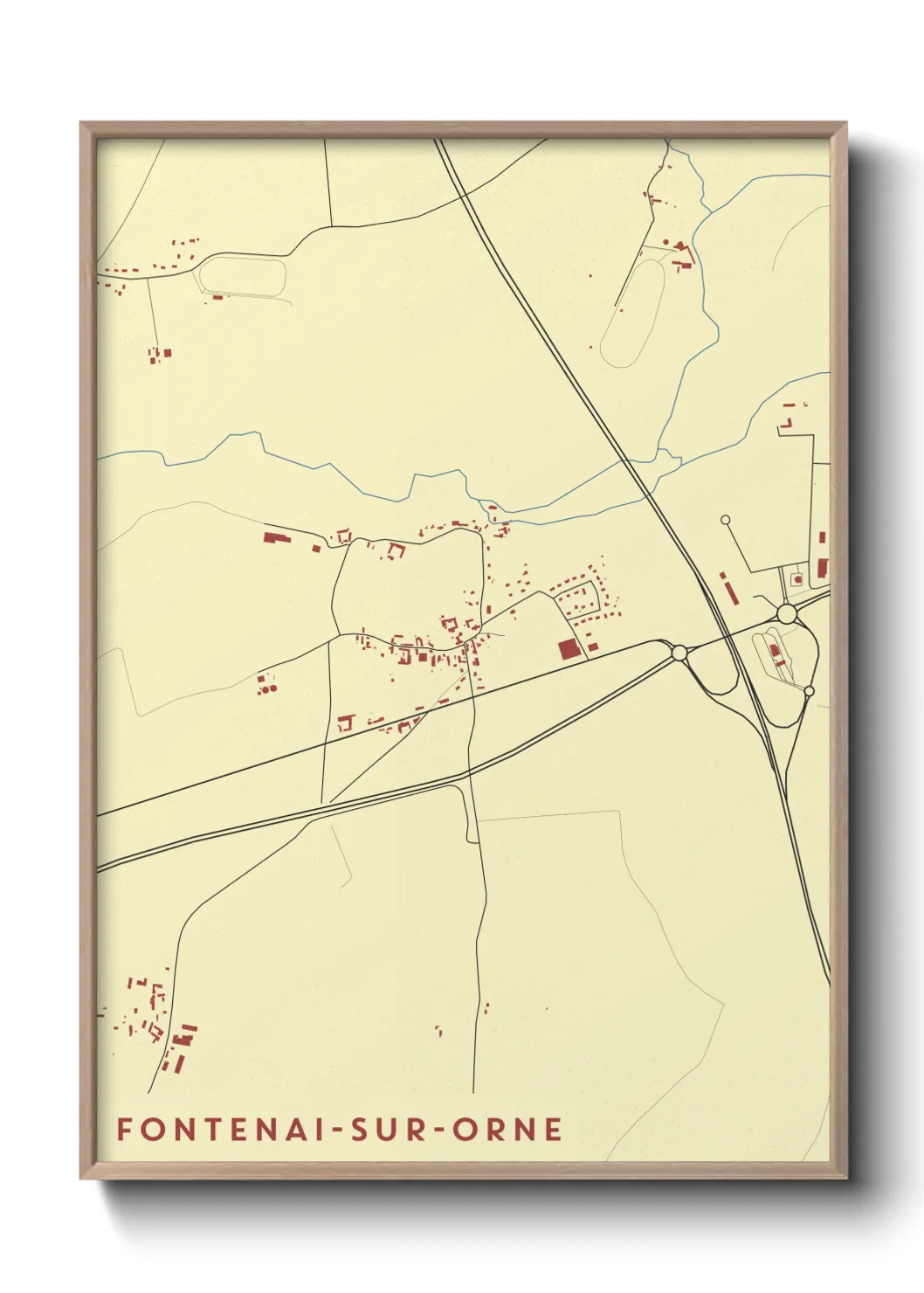 Un poster carteFontenai-sur-Orne