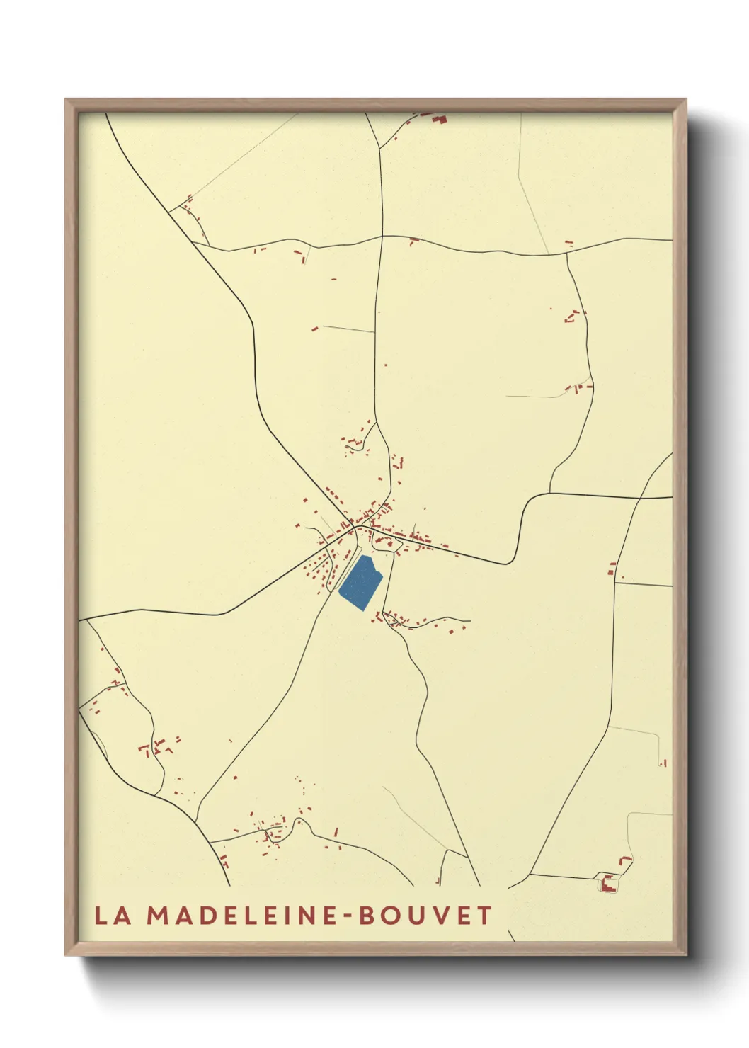 Une affiche de carte sur La Madeleine-Bouvet