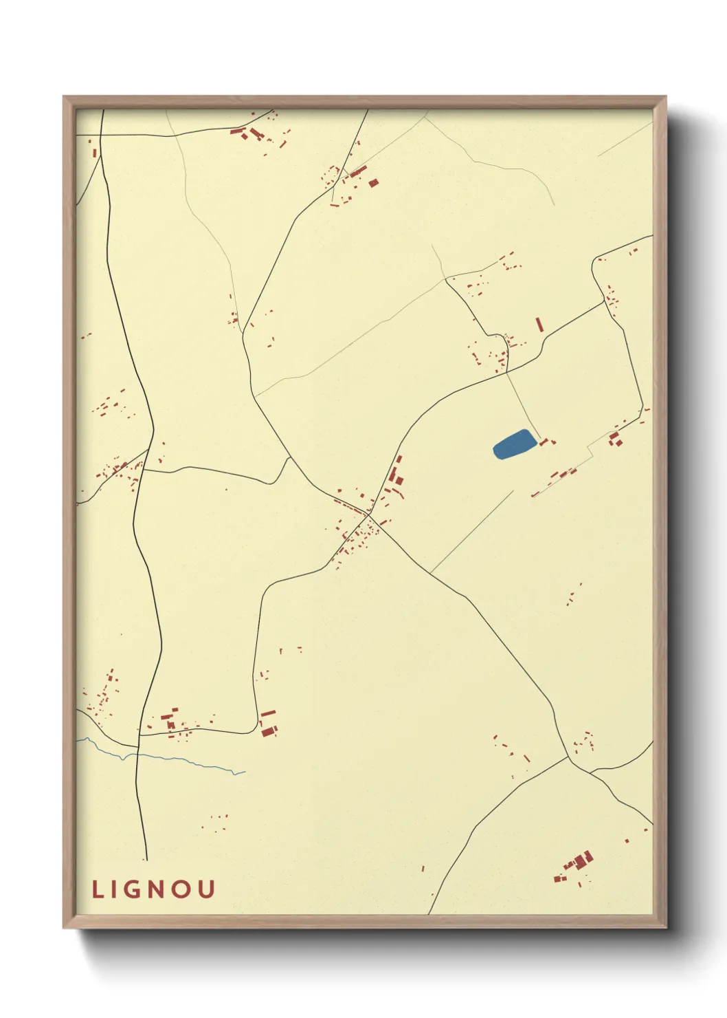 Une affiche de carte sur Lignou