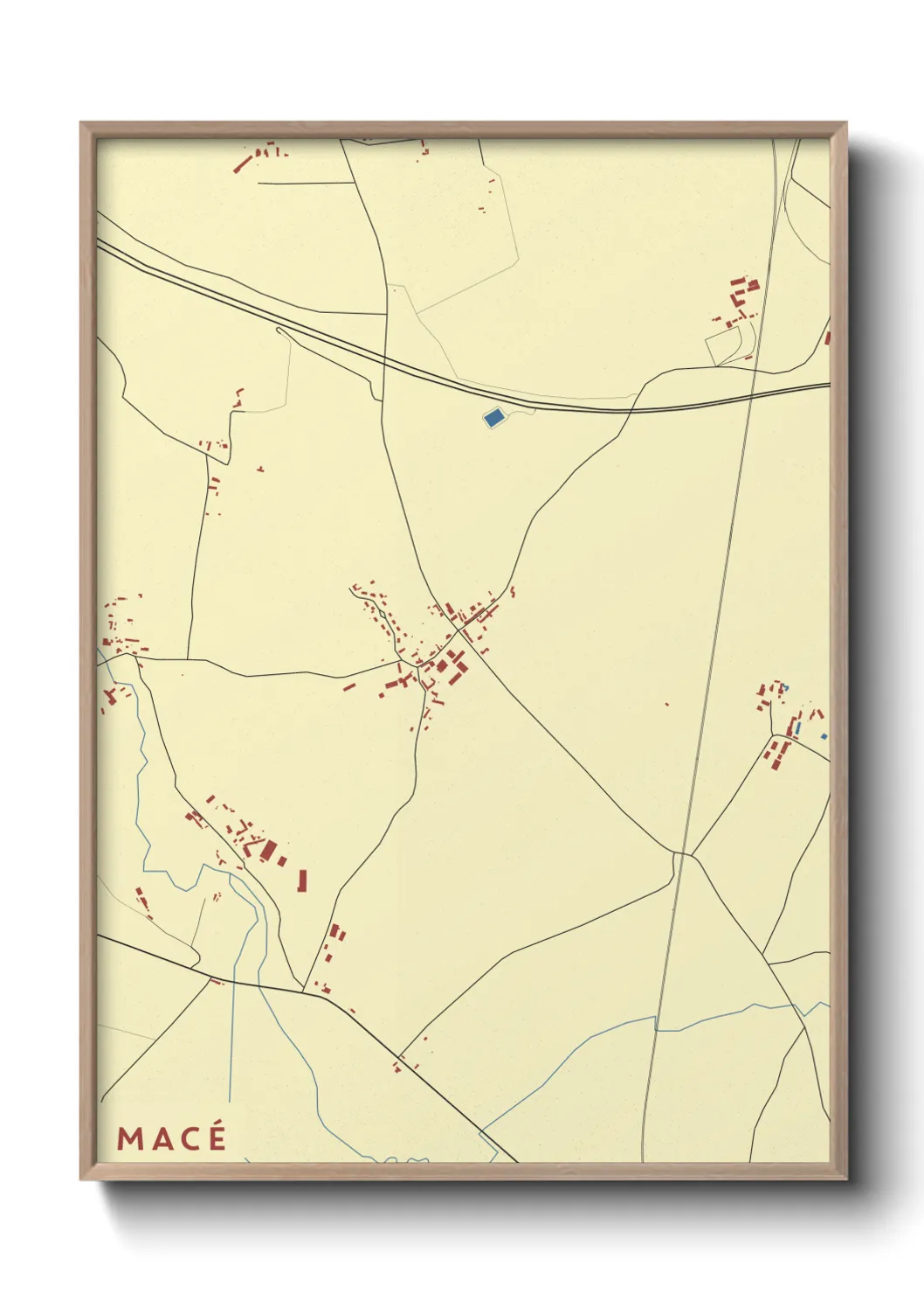 Une affiche de carte sur Macé