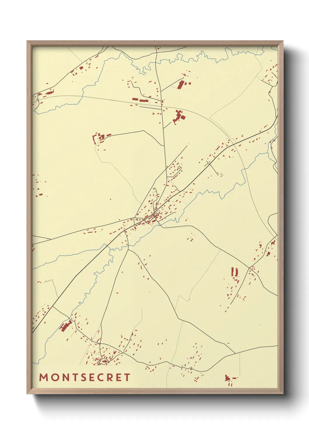 Une affiche de carte sur Montsecret