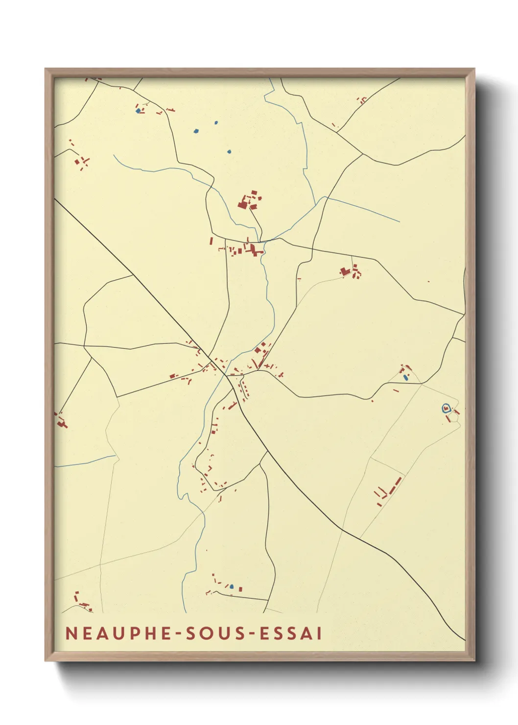 Un poster carteNeauphe-sous-Essai