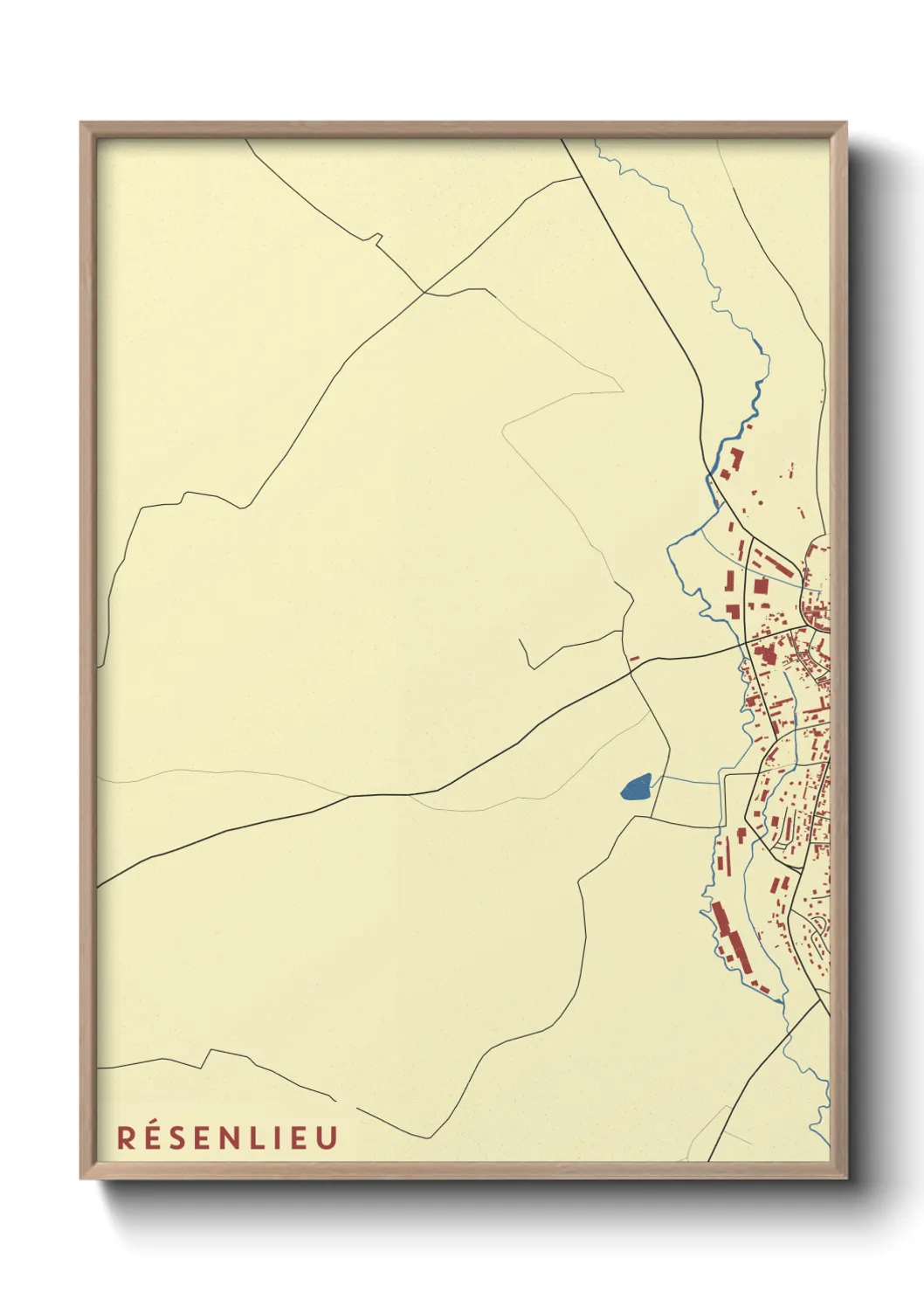 Une affiche de carte sur Résenlieu