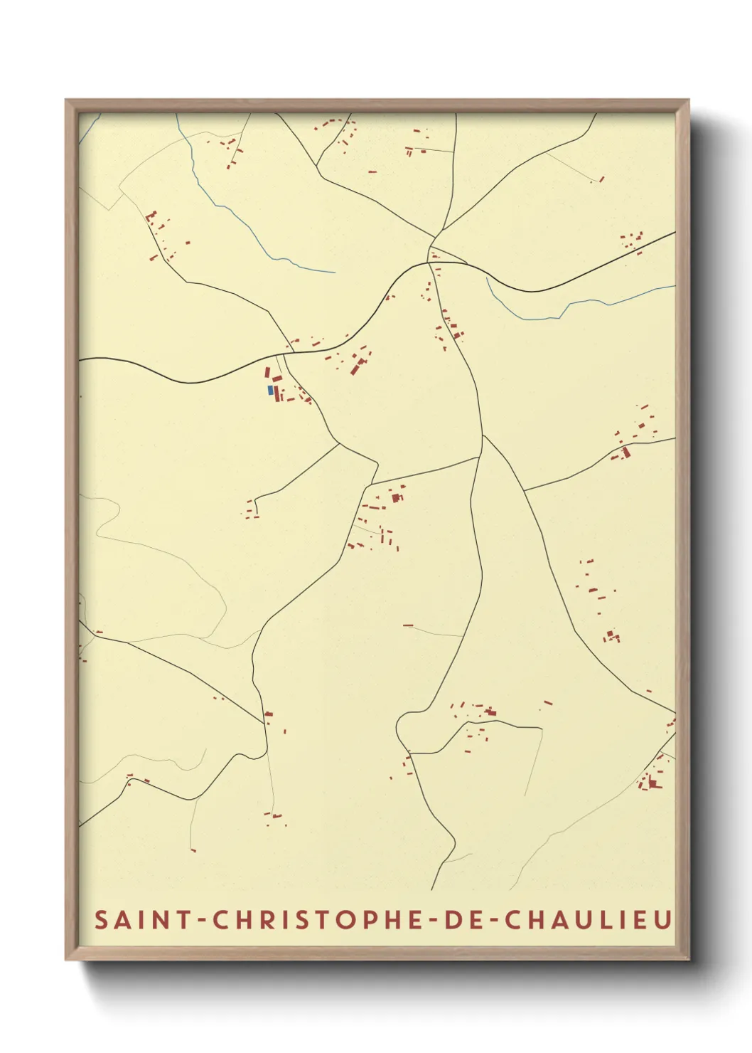 Un poster carteSaint-Christophe-de-Chaulieu