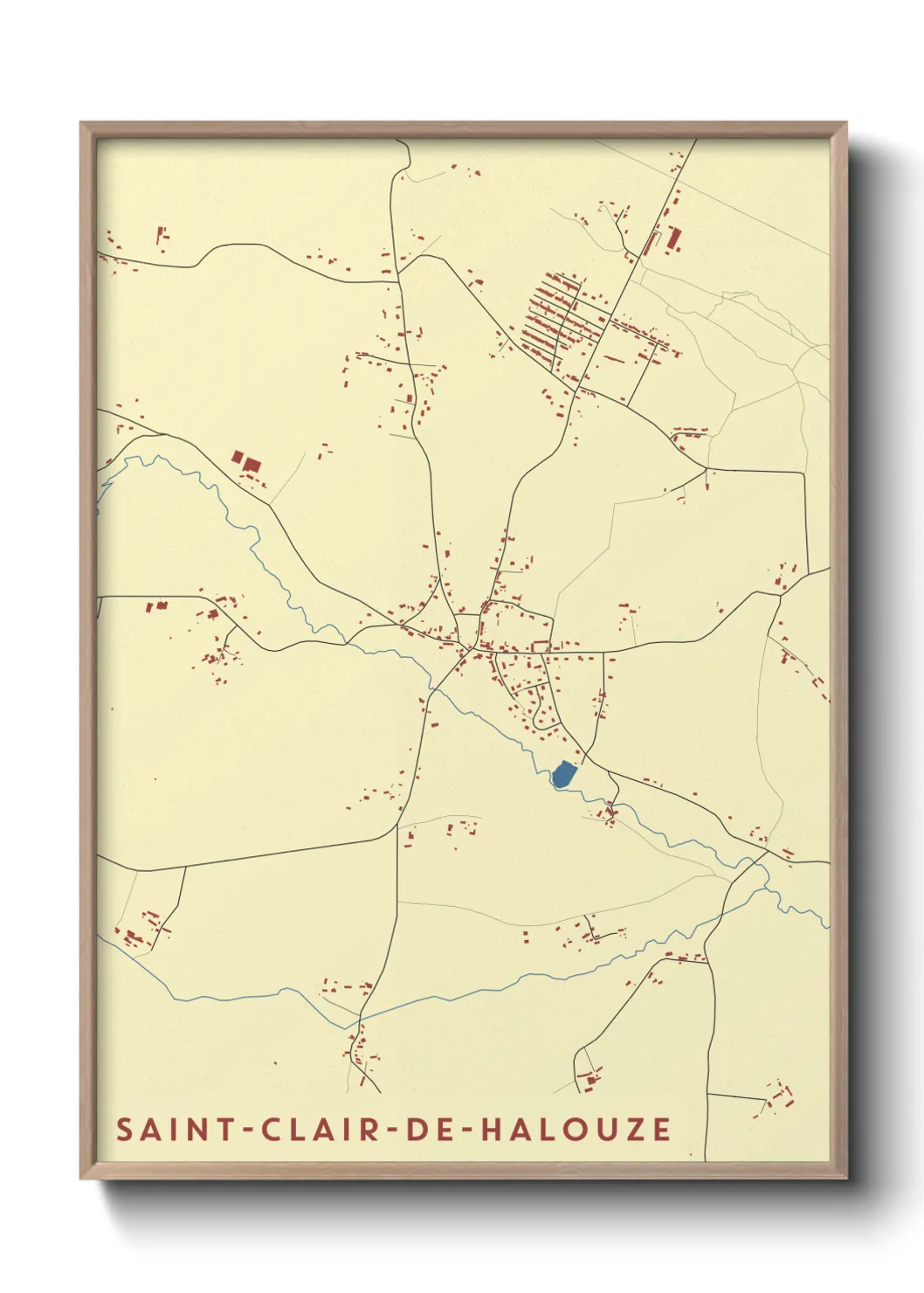 Une affiche de carte sur Saint-Clair-de-Halouze