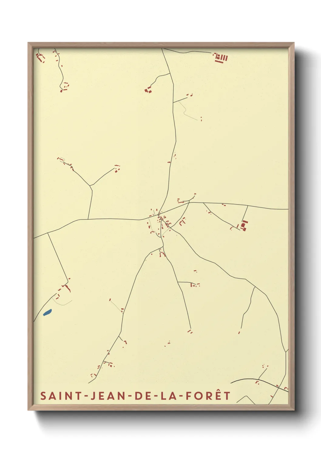 Une affiche de carte sur Saint-Jean-de-la-Forêt