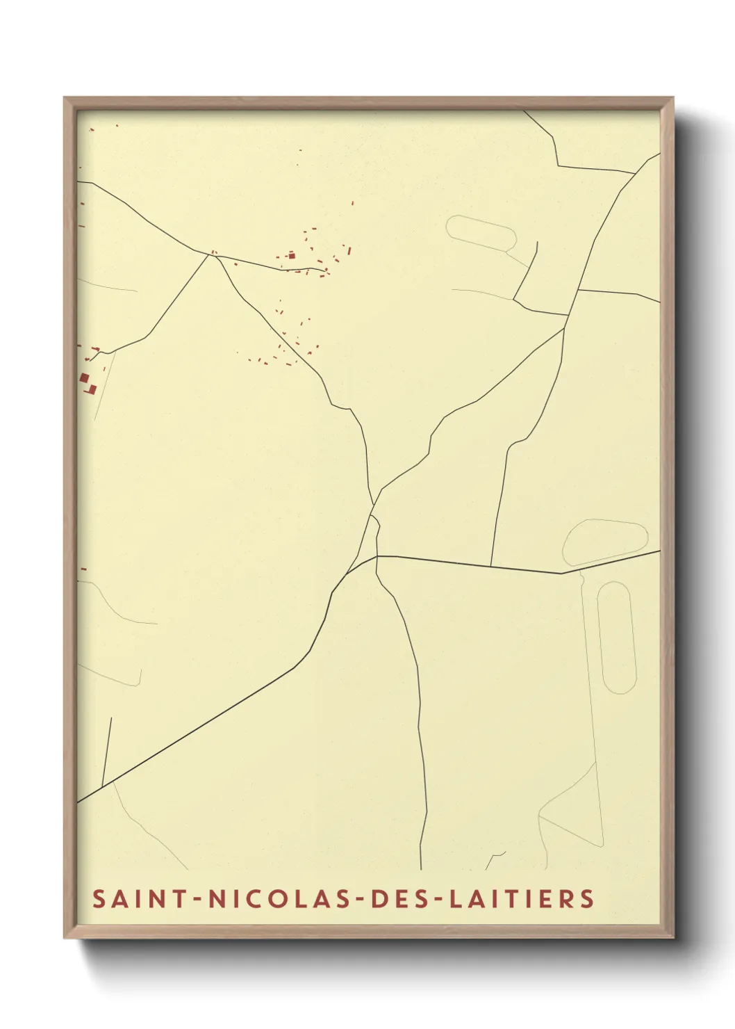 Un poster carteSaint-Nicolas-des-Laitiers