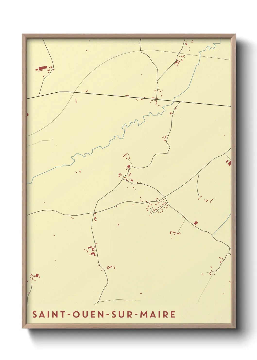 Une affiche de carte sur Saint-Ouen-sur-Maire