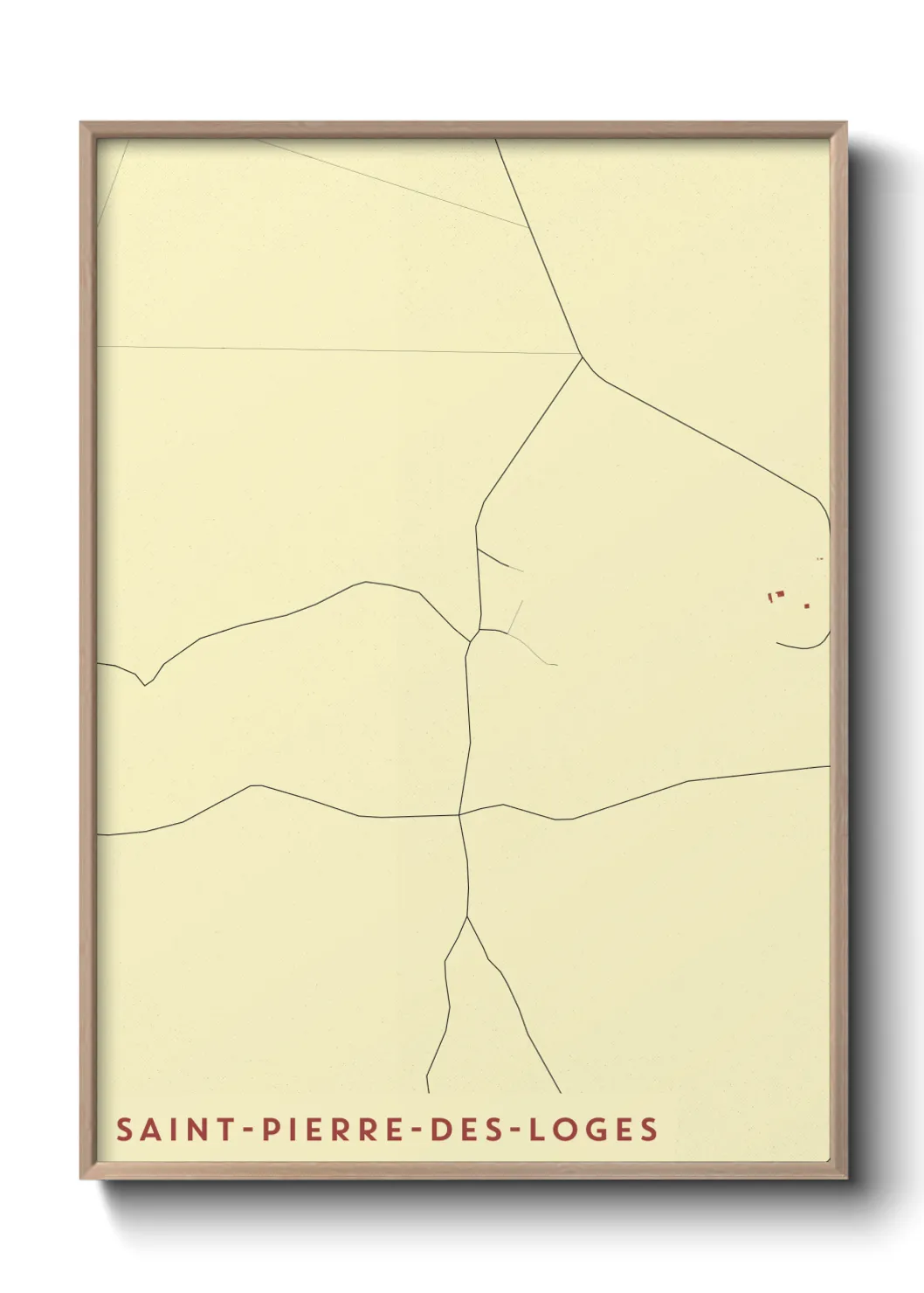Un poster carteSaint-Pierre-des-Loges
