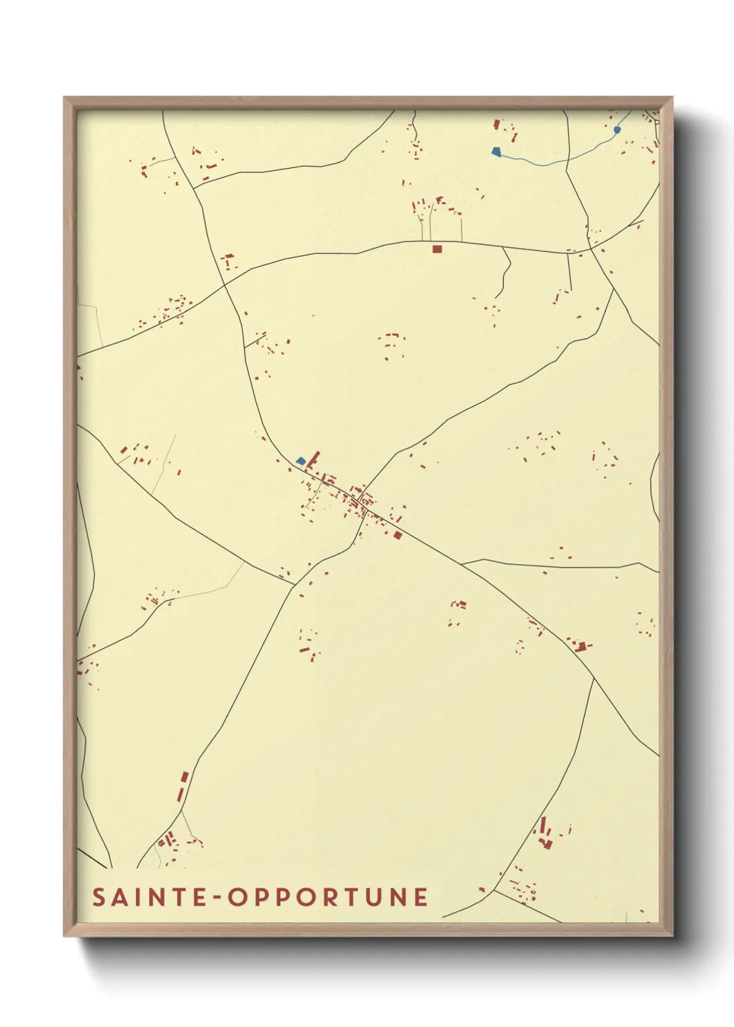 Une affiche de carte sur Sainte-Opportune