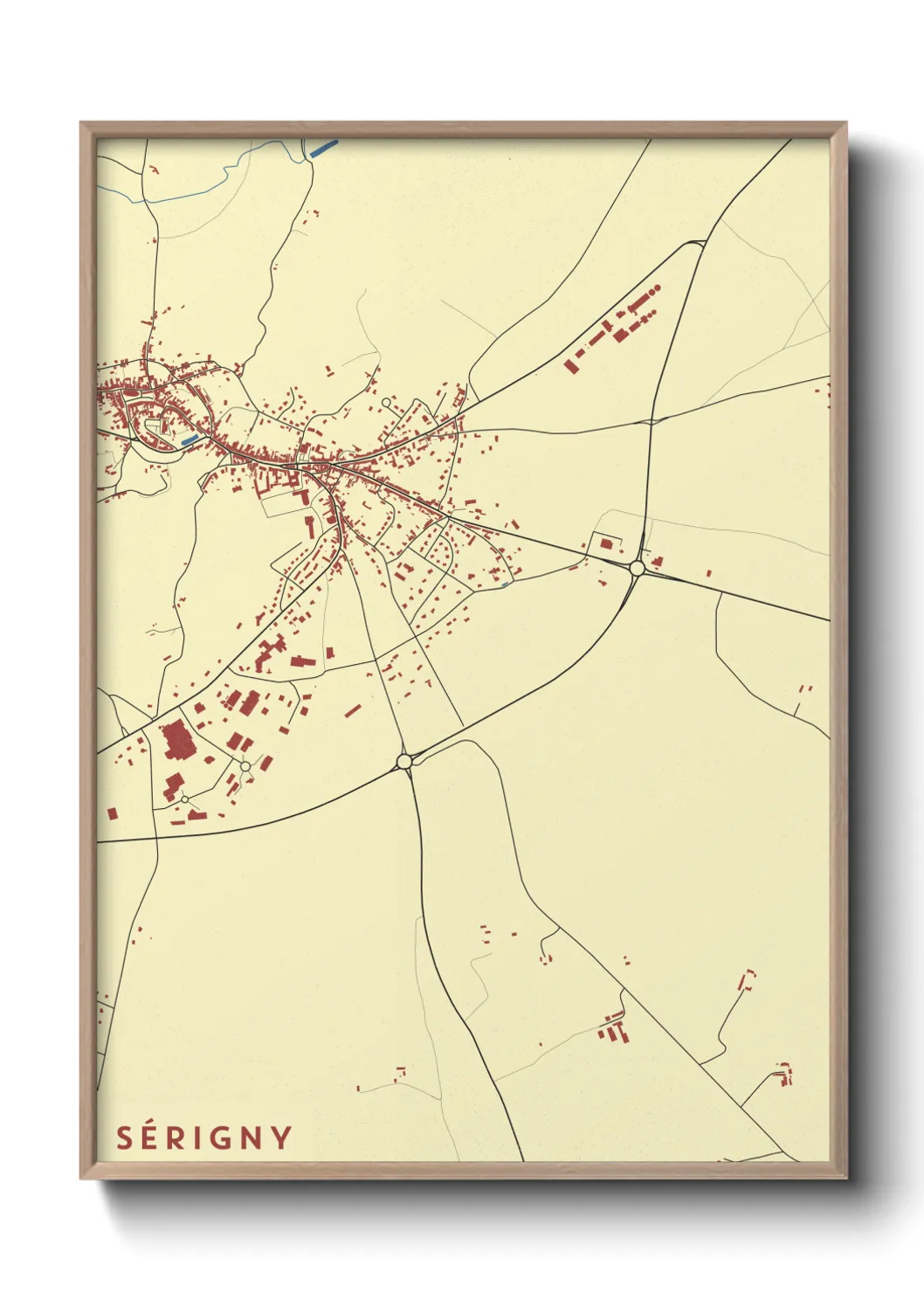 Une affiche de carte sur Sérigny