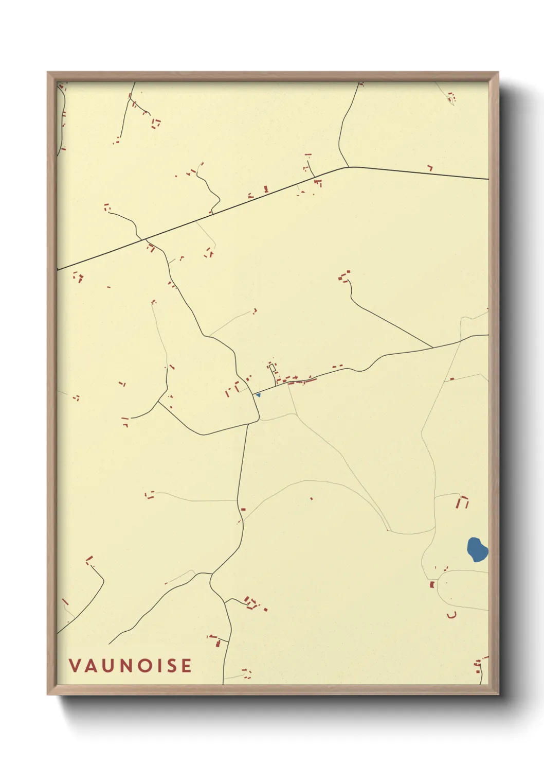 Une affiche de carte sur Vaunoise