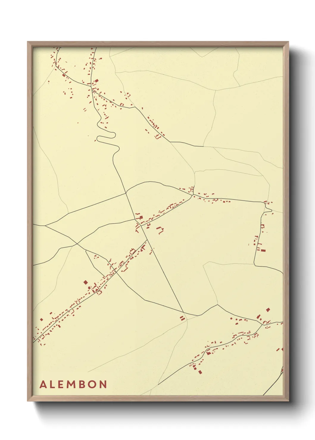 Une affiche de carte sur Alembon