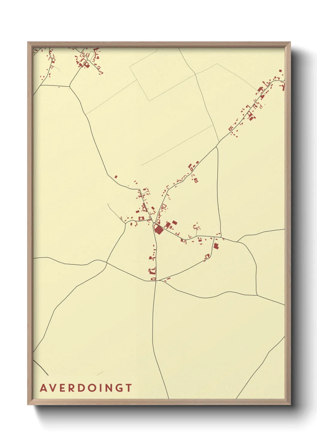 Une affiche de carte sur Averdoingt