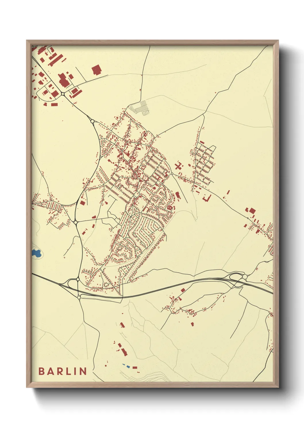 Une affiche de carte sur Barlin
