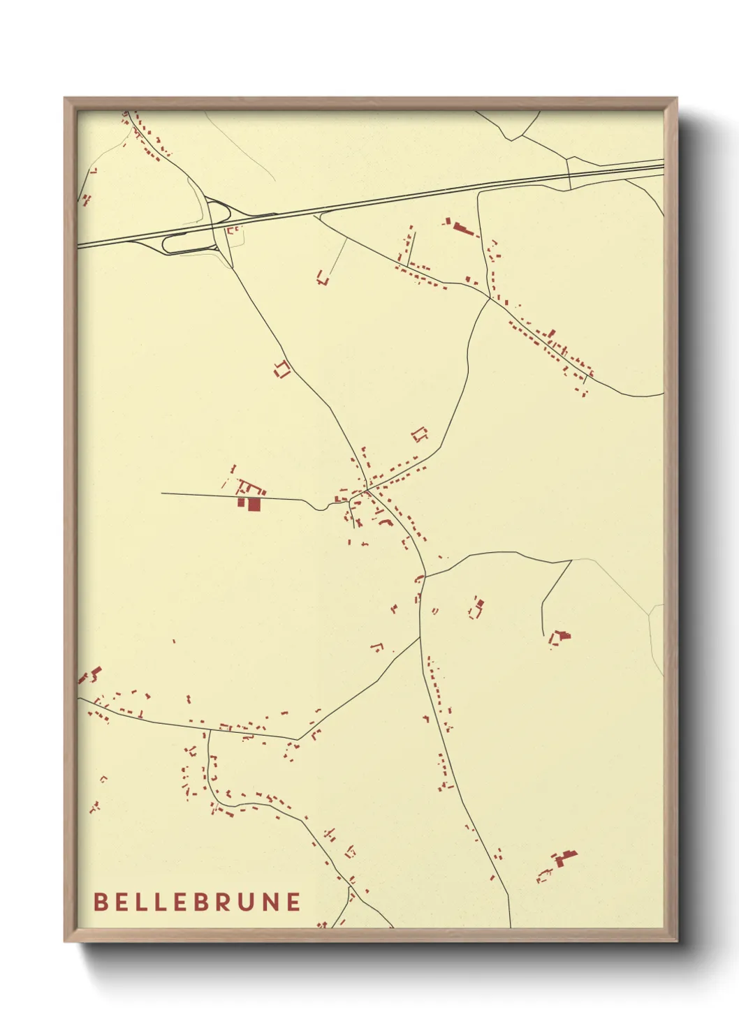 Une affiche de carte sur Bellebrune