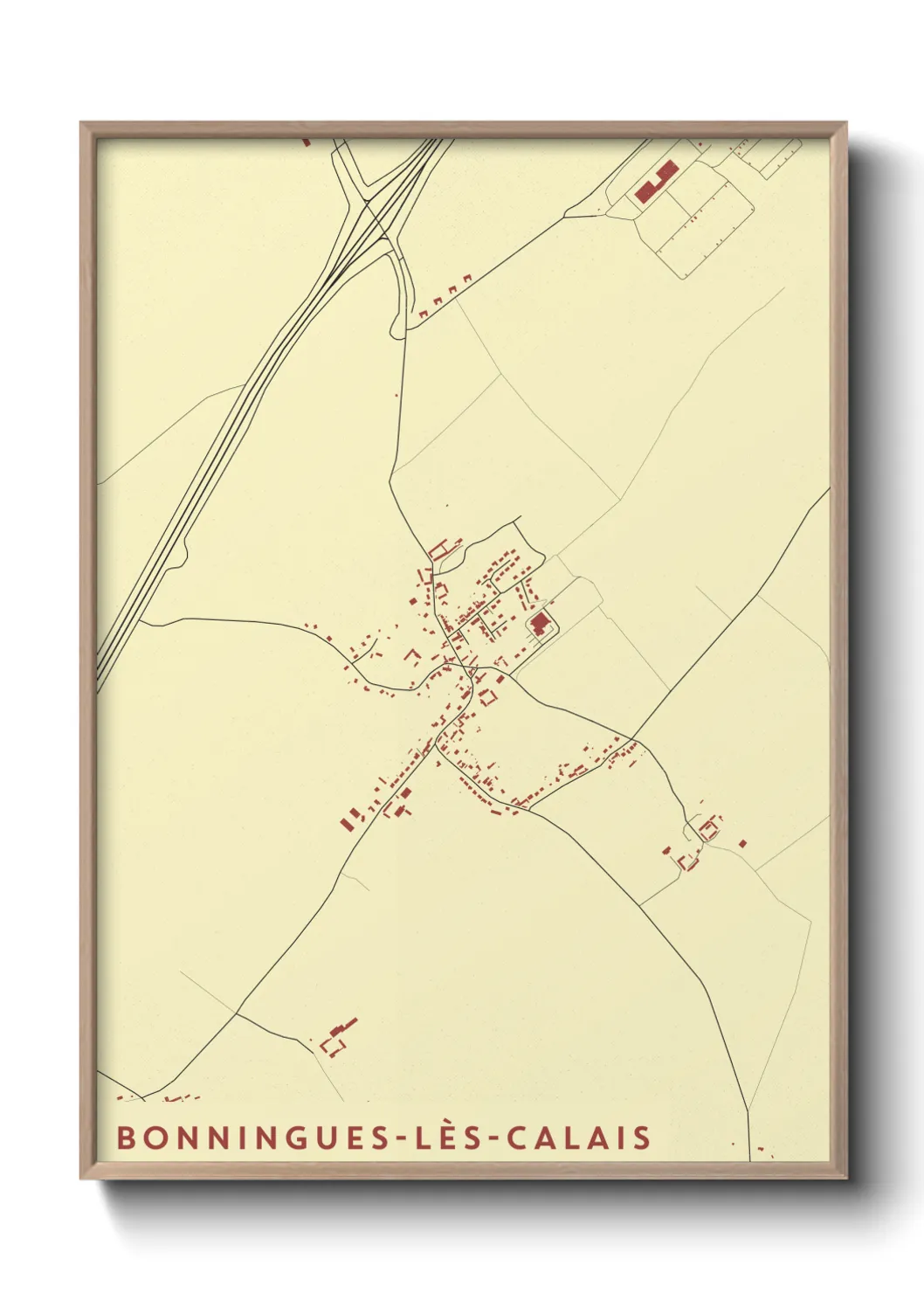 Un poster carteBonningues-lès-Calais