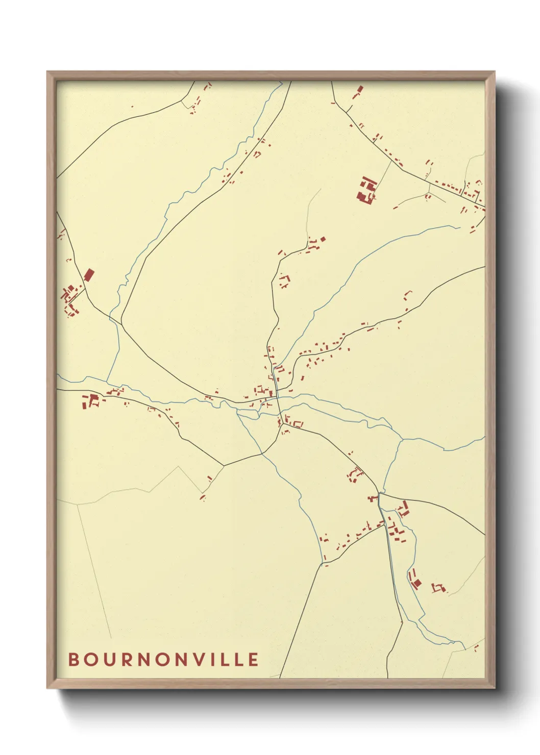 Une affiche de carte sur Bournonville