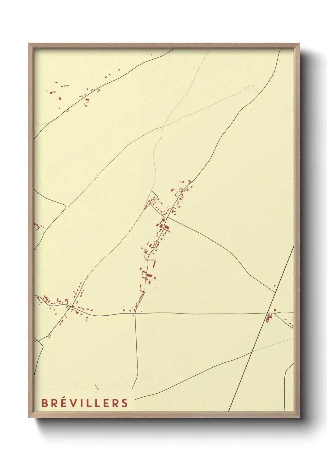 Une affiche de carte sur Brévillers