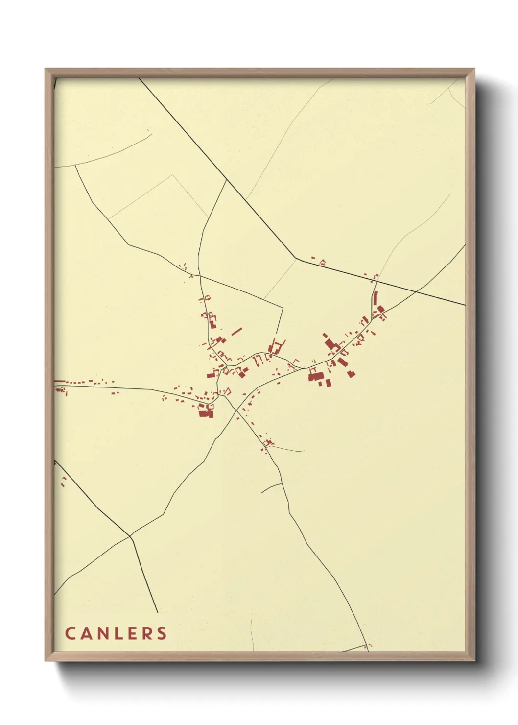 Une affiche de carte sur Canlers