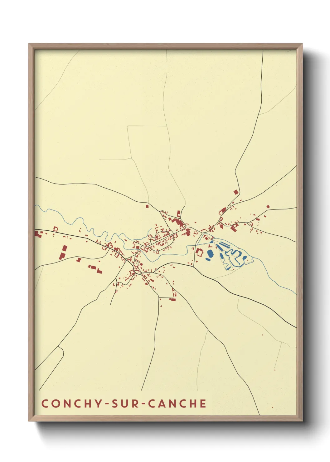 Un poster carteConchy-sur-Canche