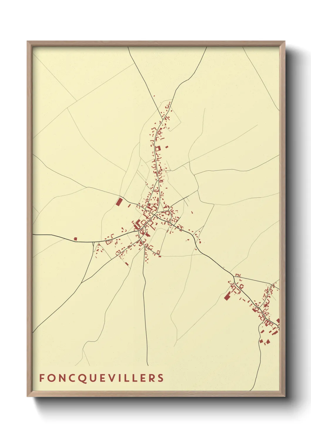 Une affiche de carte sur Foncquevillers