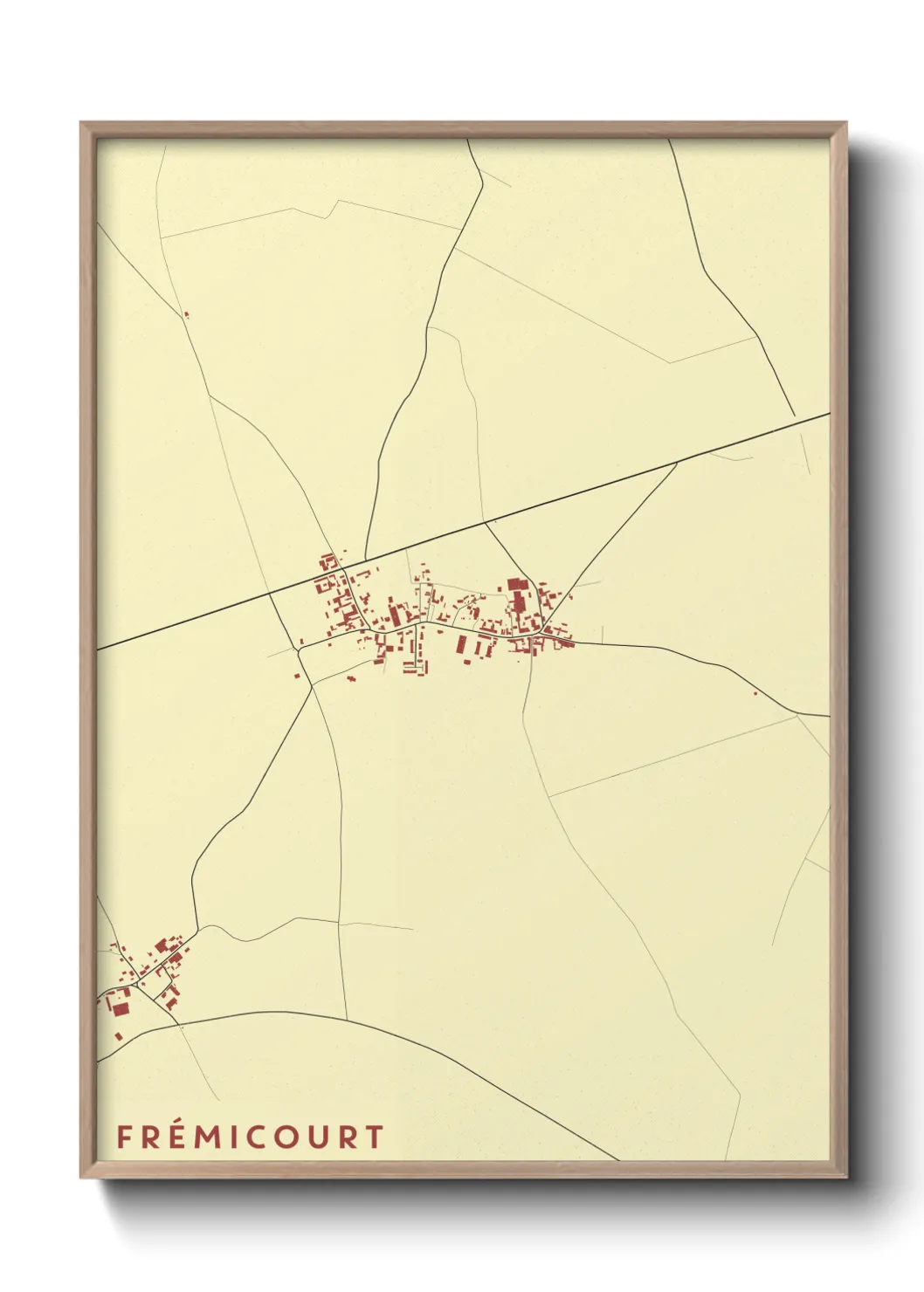 Une affiche de carte sur Frémicourt