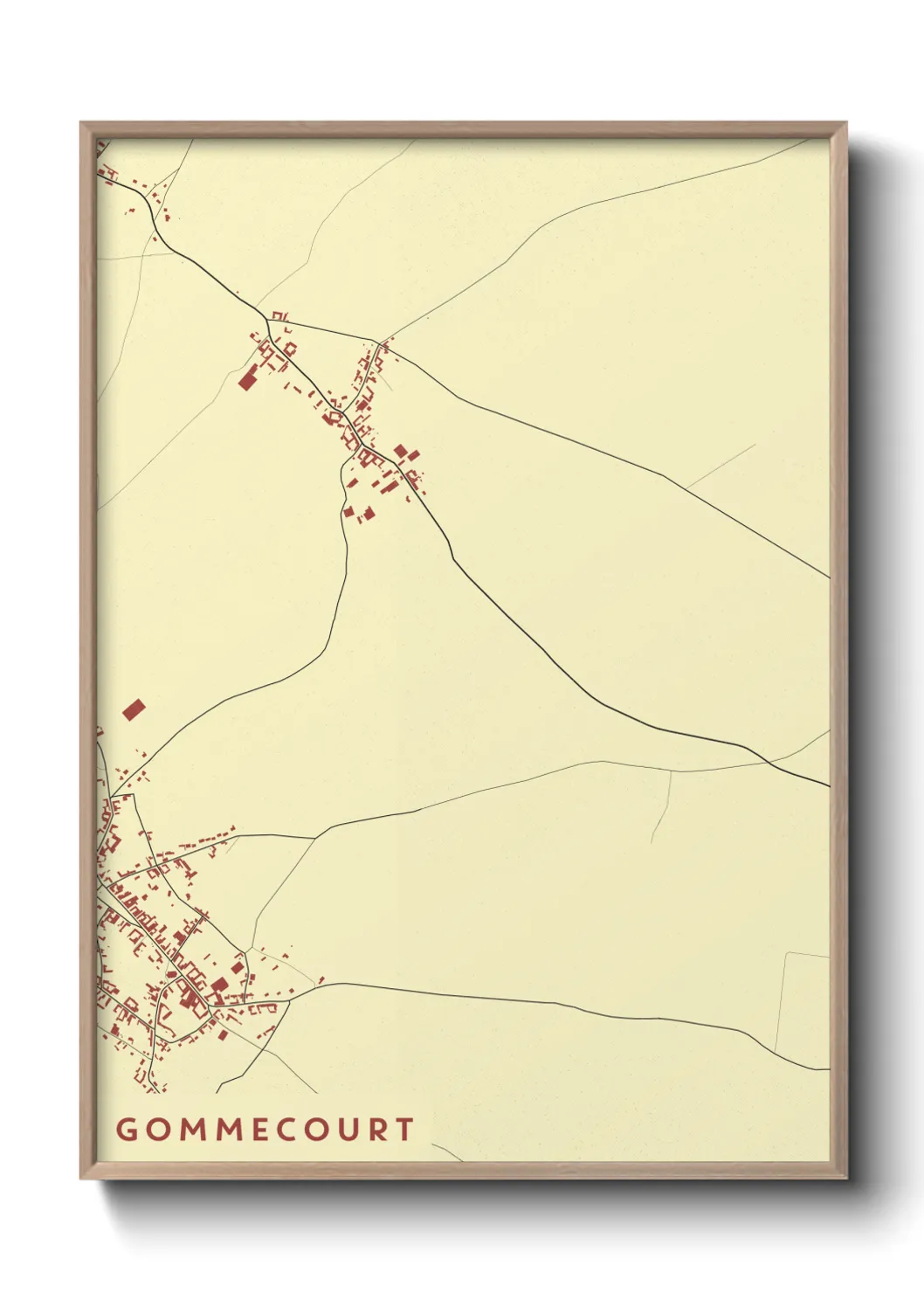 Une affiche de carte sur Gommecourt