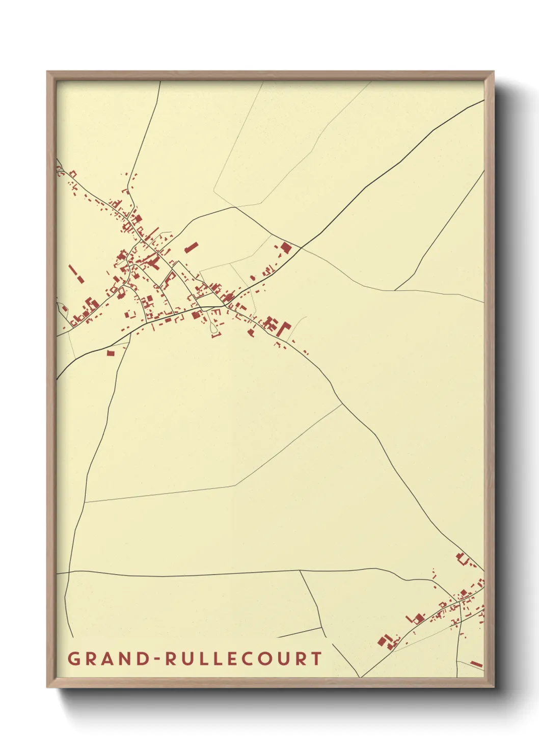 Une affiche de carte sur Grand-Rullecourt