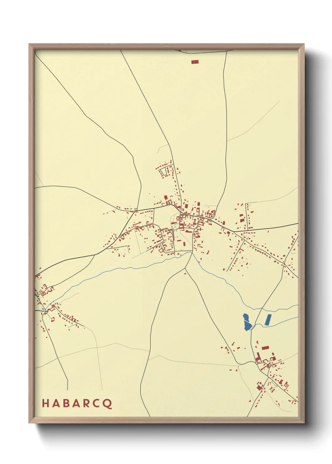 Une affiche de carte sur Habarcq