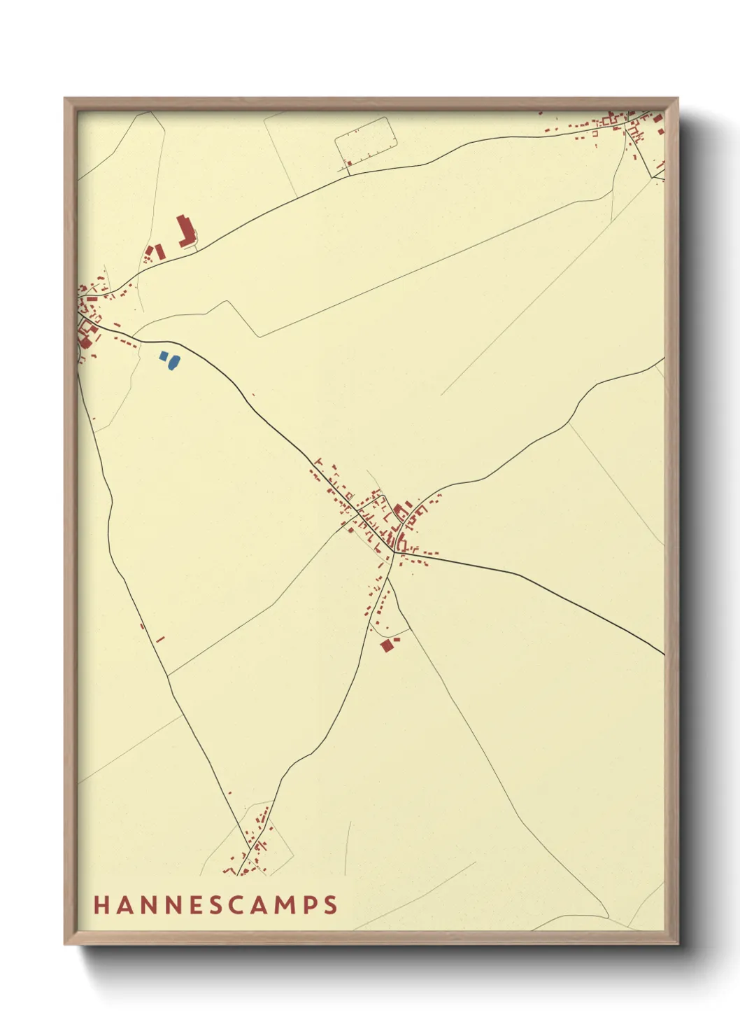 Une affiche de carte sur Hannescamps