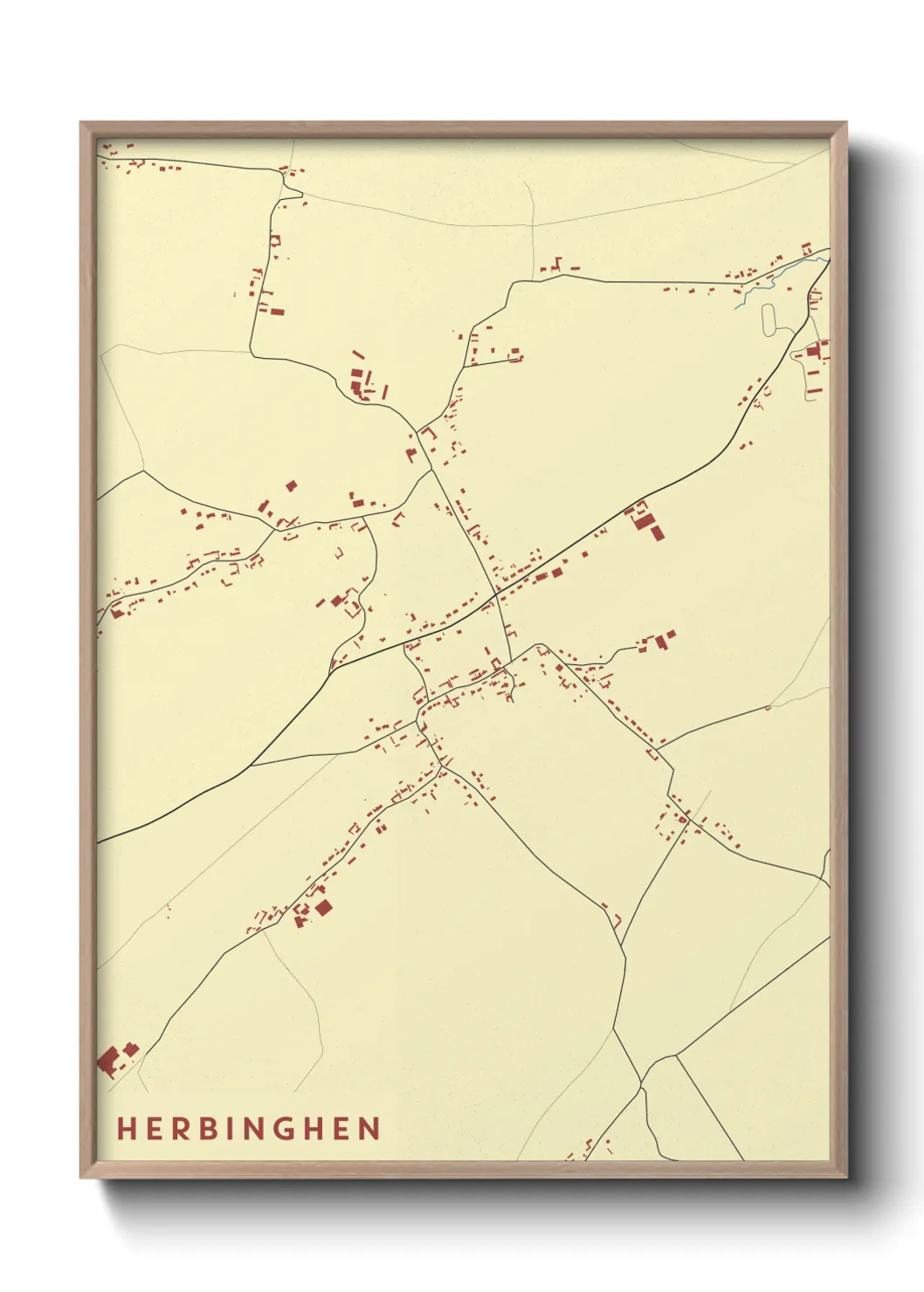 Une affiche de carte sur Herbinghen