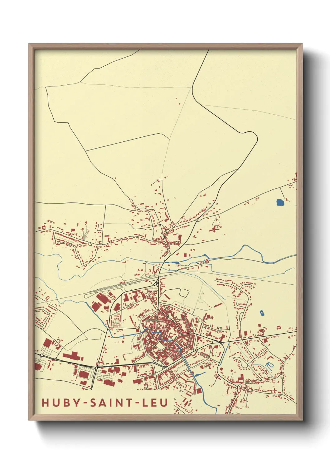 Un poster carteHuby-Saint-Leu