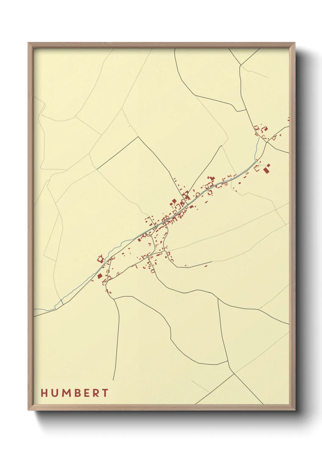 Une affiche de carte sur Humbert