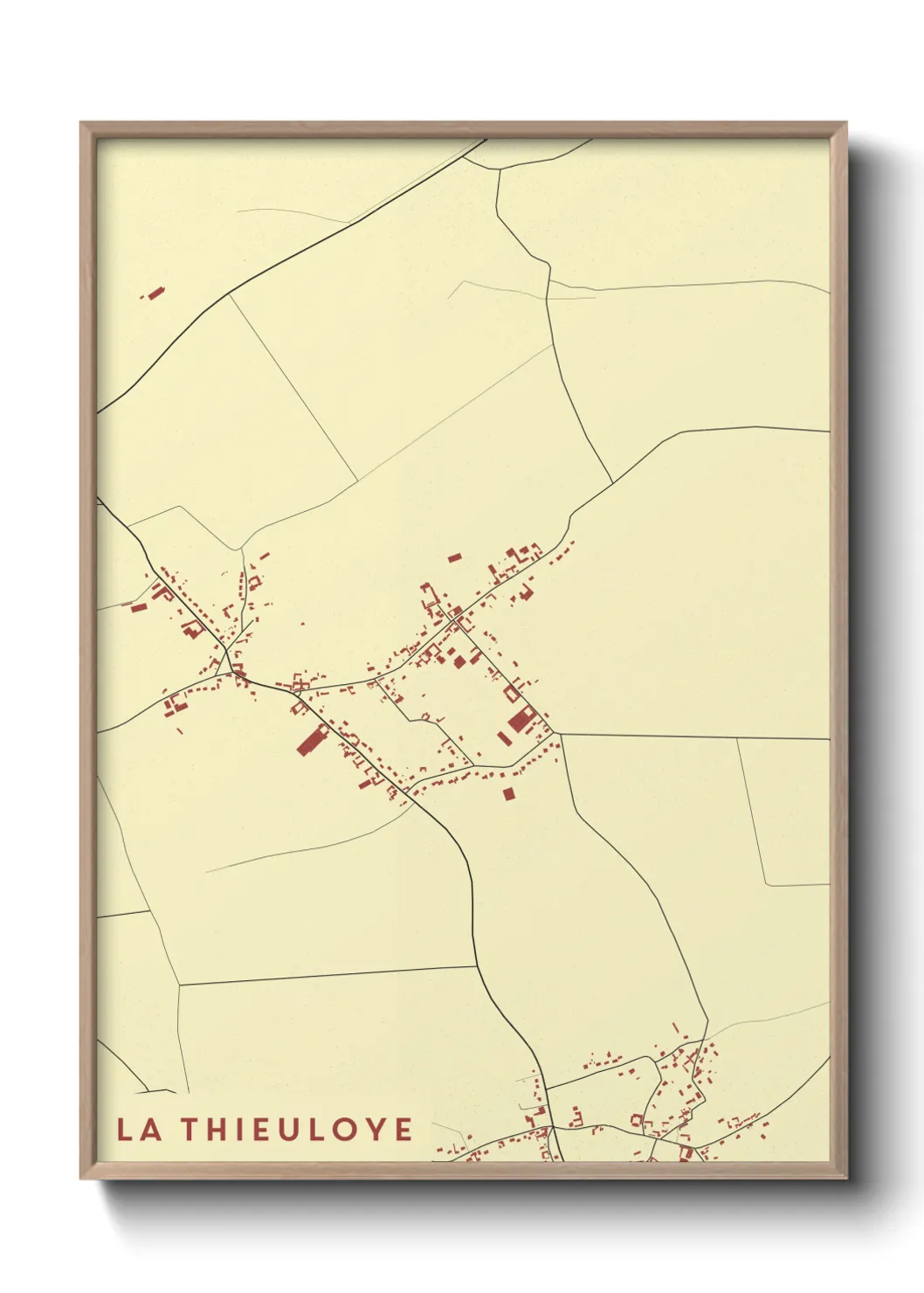 Une affiche de carte sur La Thieuloye